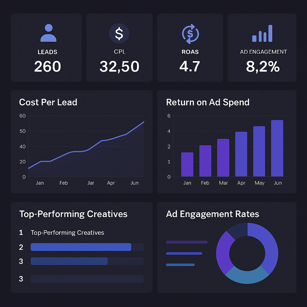 Sample dashboard UI